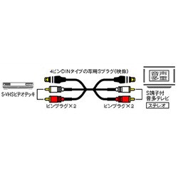 S映像+ステレオ音声-S映像+ステレオ音声 映像/音声コード 1.0m RP-CVS3G10