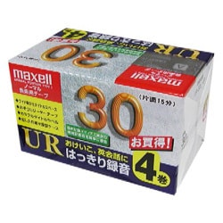 カセットテープ 30分 4本 UR-30L 4P