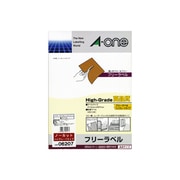 フリーラベルワイド ハイグレード(高画質)タイプ 白無地 マット紙 A4判 ノーカット 100シート 06207