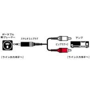CN-2012A オーディオコード [ステレオミニプラグ-ピンプラグ×2 2m]