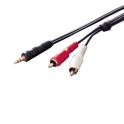 AVD230 [出力 ピンプラグ×2-ステレオミニプラグ 入力] 3m