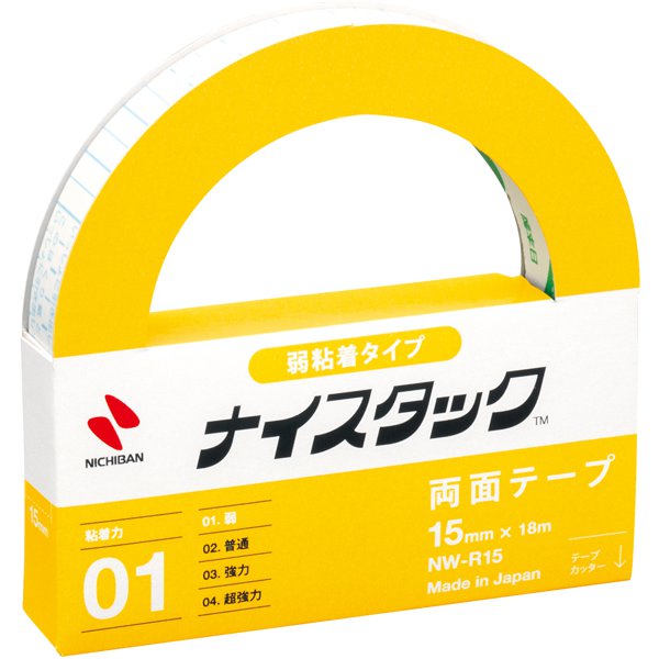 両面テープ ナイスタック 弱粘着タイプ 15mm×18m NW-R15