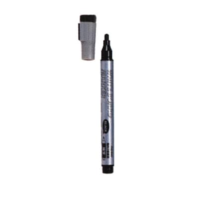 ホワイトボード用 ボードマーカー(直液式)細字・丸芯 1.0mm 黒インク LBM154B