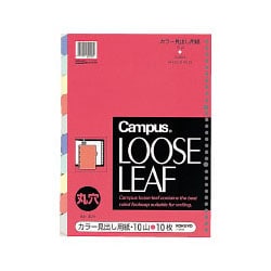 ルーズリーフ関連商品 カラー見出し用紙 ノ-899N