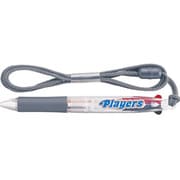 J-VALUEPlayers ストラップ付き 0.7mm黒・赤インク ボールペン SE-382 透明 SE382.T 2色ボールペン ストラップ