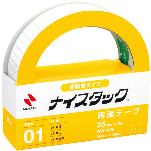 両面テープ ナイスタック 弱粘着タイプ 25mm×9m NW-R25