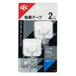 自在フック 粘着テープタイプ 耐荷重2kg 2個入 H-097