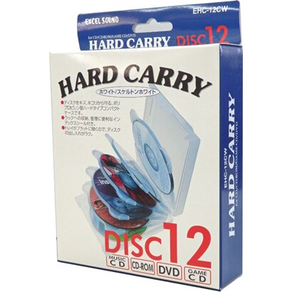 ハードキャリー 12枚収納 ホワイト/スケルトンホワイト EHC-12CW