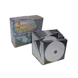 CD&DVD超薄型ケース ハードタイプ 1枚収納 クリア/ブラック 10ケース CDP-10SB