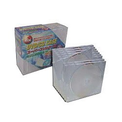 CD&DVD超薄型ケース ハードタイプ 1枚収納 クリア/クリア 10ケース CDP-10SC