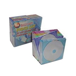 CD&DVD超薄型ケース ハードタイプ 1枚収納 クリア/クリアカラー(5色) 10ケース CDP-10SM