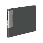 クリヤーブックウェーブカット固定式B5横20枚ダークグレー ラ-T566DM