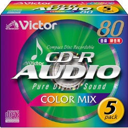 CD-R 音楽用 5CD-RA80XM