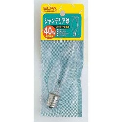 白熱電球 シャンデリア球 E17口金 100～110V 40W形 32mm径 クリア G-66H(C)