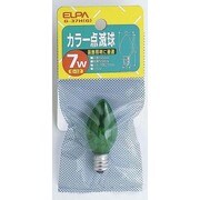 白熱電球 カラー点滅球 E12口金 7W グリーン G-37H(G)