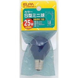 白熱電球 S形ミニ球 E17口金 110V 25W形 35mm径 ブルー G-20H(BL)