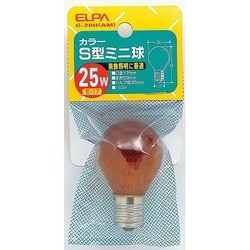 白熱電球 ミニランプ E17口金 110V 25W形 35mm径 アンバー G-20H(AM)