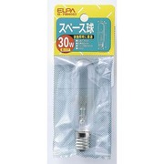白熱電球 スペース球 E17口金 110V 30W形 23mm径 クリア G-76H(C)