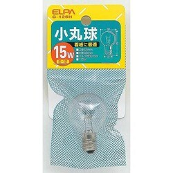 白熱電球 小丸電球 E12口金 110V 15W形 30mm径 クリア G-126H