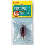 白熱電球 ナツメ球 E12口金 100V 5W形 20mm径 生地色 レッド G-05H(R)