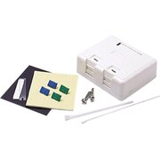 シャッター付2ポートローゼット ホワイト LTA-LZ2