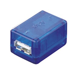 USB延長アダプタ2.0対応 スケルトンブルー AU2-EABL