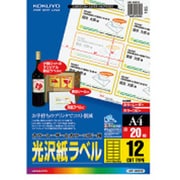 カラーLBP&PPC用光沢紙ラベル A4 12面 20枚 LBP-G6912