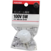 白熱電球 ミニボール電球（常夜灯用） E12口金 100V 5W形 ホワイト MINI100V5WWA