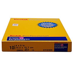 プロフェッショナルエクタクローム  Ｅ１００ＶＳ  ４×５  １０シート入り