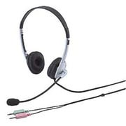 ノイズ防止ヘッドセット シルバー&ブラック MM-HS08