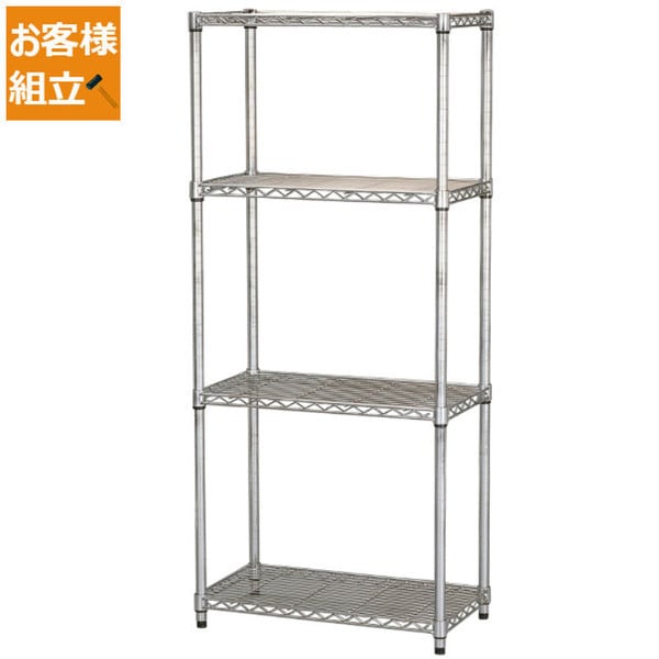 MR-6515J [メタルラック　幅660mm×奥行360mm×高さ1510mm　ポール直径25mm　4段]