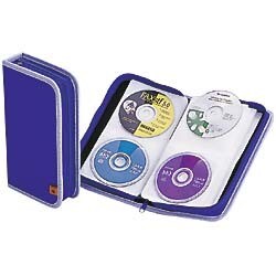 CD・DVD72枚収納ケース ブルー CDF72BL
