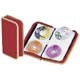 CD・DVD72枚収納ケース レッド CDF72RD