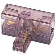 テレフォン分配アダプタ T型 クリアブラック TEL-AD2TCBK