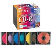 CD-R 700MB 48倍速対応 21枚 カラーミックス 21CDQ80EX