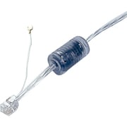 ツイストシールドモジュラケーブル フェライトコア+アース付き クリア 0.3m DSL-TSF03CL