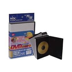 CD/DVD収納ケース トールタイプ 1枚収納 2ケース RX-DVD02BK