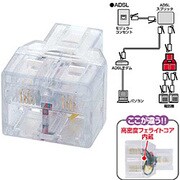 フェライトコア内蔵延長・分配アダプタ TEL-642CNF