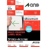 再生紙ラベル A4 ノーカット ホワイト 100シート 31332