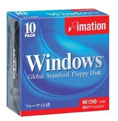 MF2HD WIN 10PS [Winフォーマット 1.44MB クリアケース10枚入り ブラック]