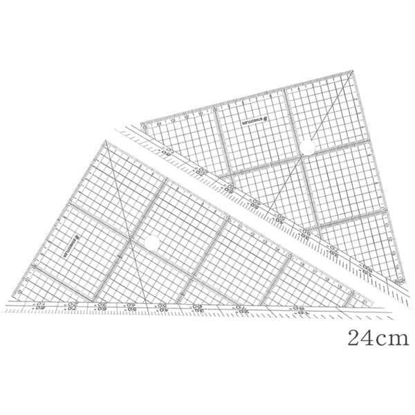 レイアウト用 方眼三角定規 24cm 966 24