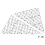 レイアウト用 方眼三角定規 24cm 966 24
