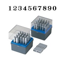 柄付ゴム印連結式　数字明朝体　セット　3号 GRN-3M