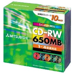 SW74QM10 [CD-RW 650MB カラーミックス 10枚]