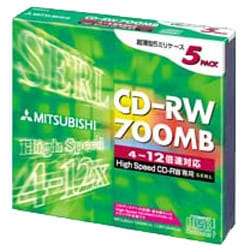 CD-RW 700MB ハイスピード 5枚組 SW80EU5