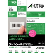 ラベルシール［レーザープリンタ］ マット紙・ホワイト A4 30面 四辺余白付 角丸 20シート 31145