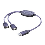 USB分配ケーブル 2ポート グラファイト 0.26m AU03-USG