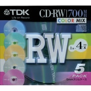 700MB 5枚ディスク＆ケース・カラーミックスパック CD-RW80*5CCS