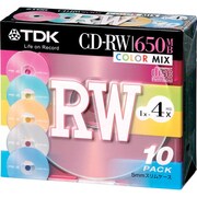 CD-RW74X10CCS [CD-RW 650MB 10枚ディスク＆ケース・カラーミックスパック]