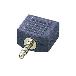 変換アダプタ ステレオミニプラグ－ステレオミニジャック×2 AVD13SM2